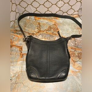 Coach Vintage Black Pebble Leather Bucket Shoulder Bag